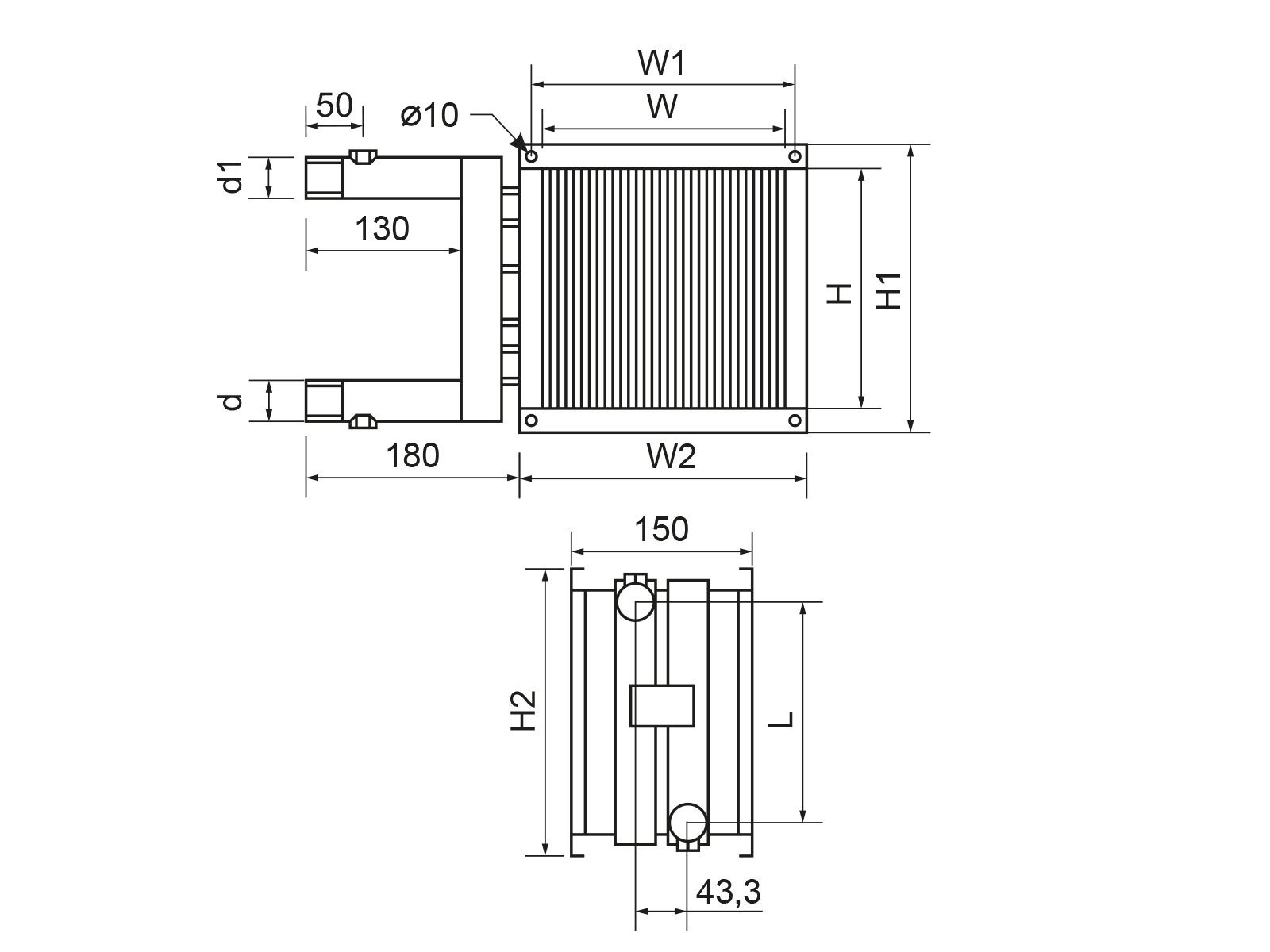 Водяной нагреватель Ecoclima Pro Vent ECT WH-T 600*300